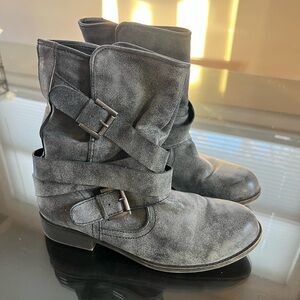 Madden Girl Charcoal Moto Boots
